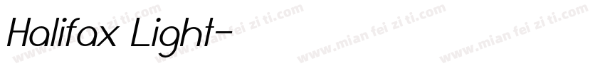 Halifax Light字体转换